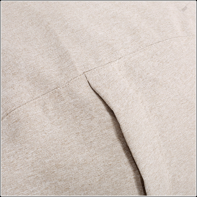 Pouf cylindrique à rayures de 6,5 pieds Zeon, couleur naturelle avec rayures brun clair, confort ultime et design moderne