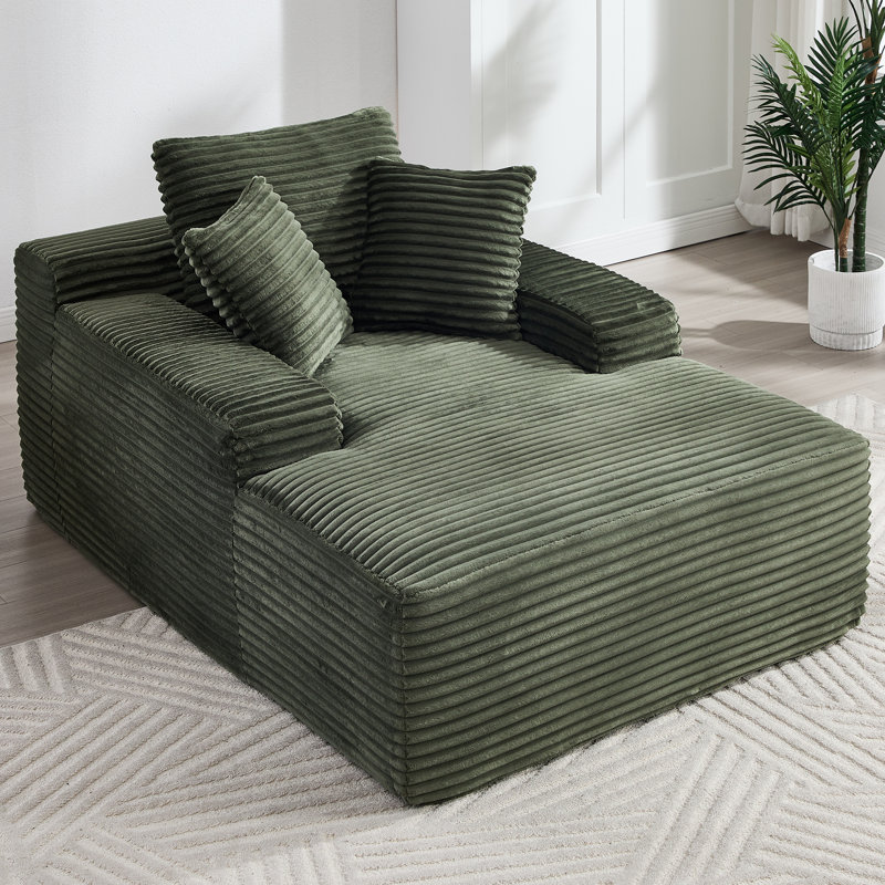 Méridienne surdimensionnée surdimensionnée Cozy Cloud Couch, Vert