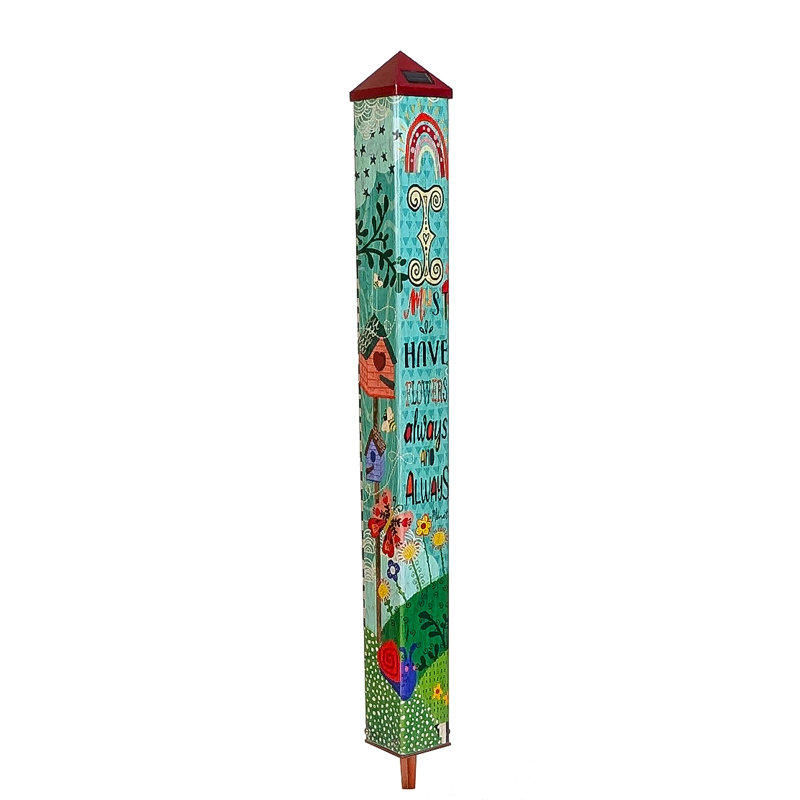 Echo Valley 3784 "must Always Have Flowers Solar Spirit Pole