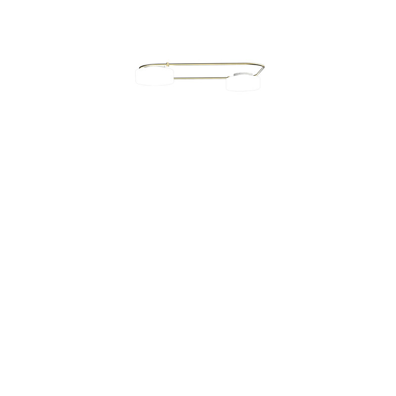 Tier Ceiling/Wall Lamp 2P White Matt Painted Brass L2297 Ul
