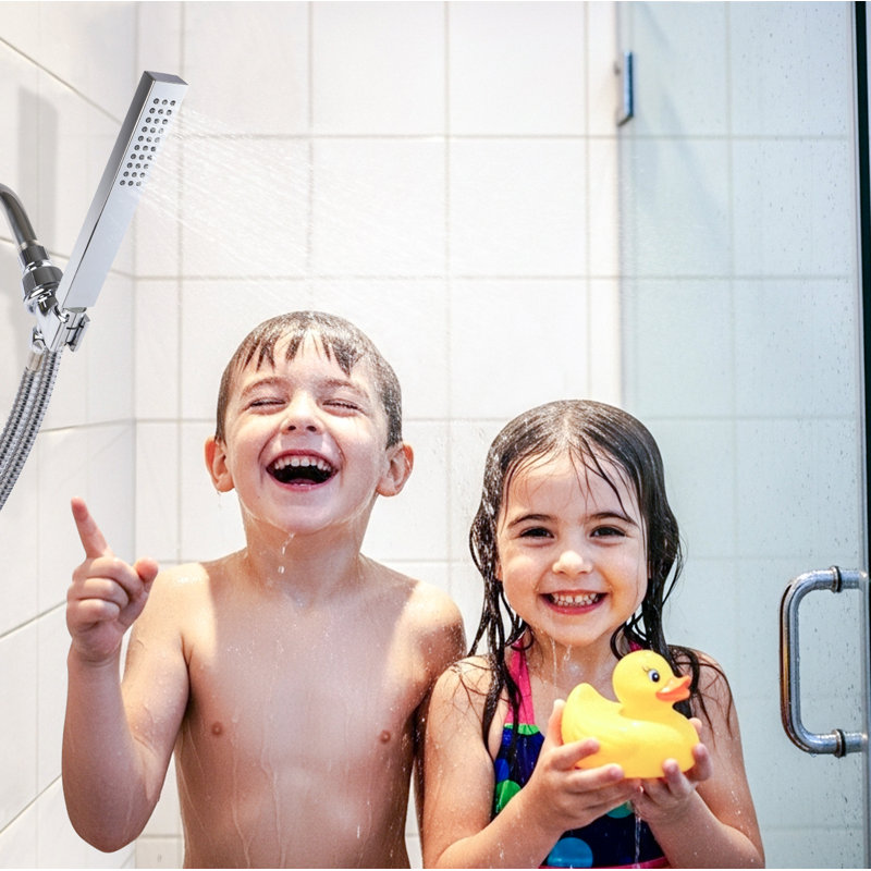 High Pressure Shower Head Handheld Shower Head Chrome Plated Shower Wand,Modern Design Showerhead Sprayer 2" Face