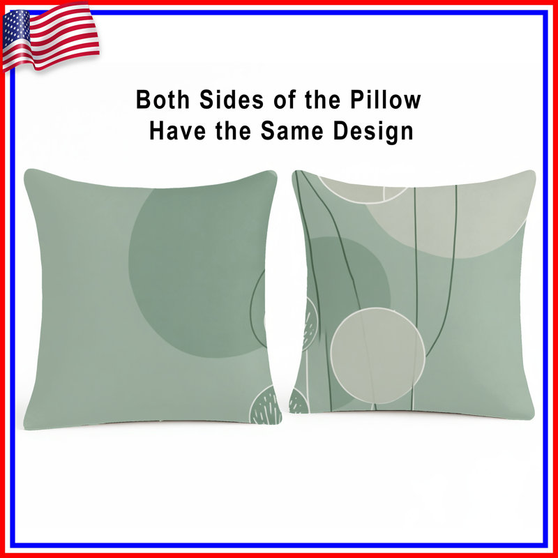 Circles Throw Pillow, Abstract Double Sided Pillows, 26 x 26 inches