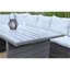 Ensemble de canapé modulaire 7 pièces en rotin et osier avec coussins gris