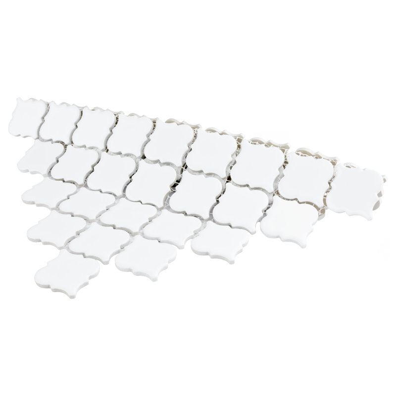 Hudson Tangier 2" x 2" Porcelain Grid Mosaic Wall & Floor Tile, Glossy White