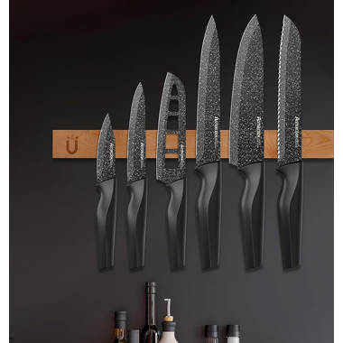Wuyi 6 Piece High Carbon Stainless Steel Knife Block Set