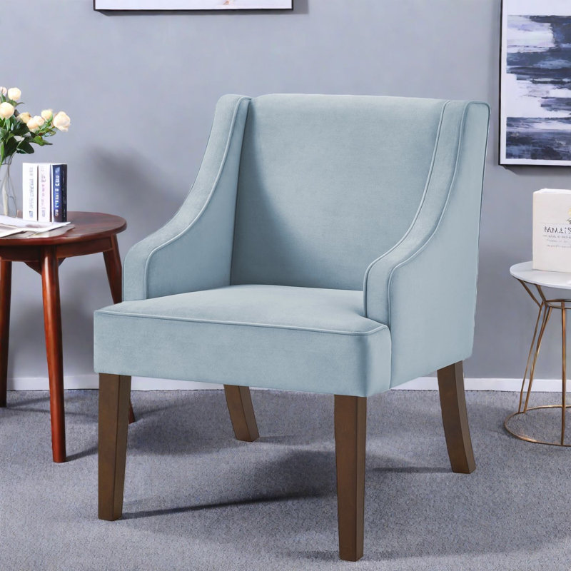 Chaises d'appoint Comfort, sièges compacts modernes en bois de velours pour la maison