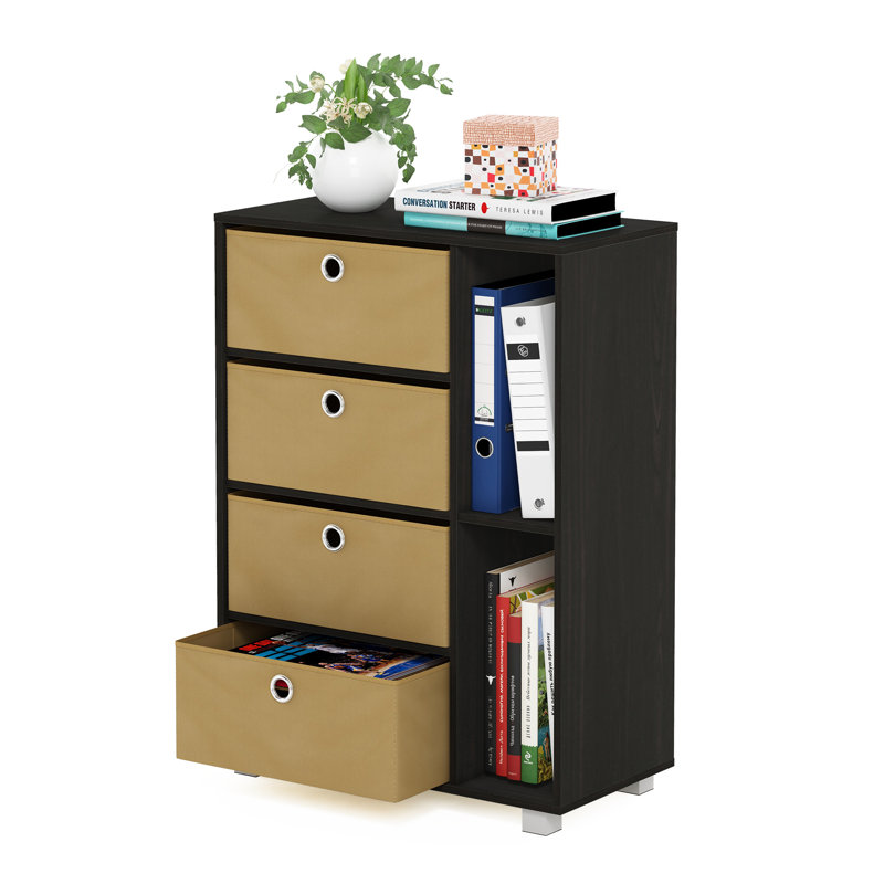 Hayley Accent Chest, Espresso/Brown Bins