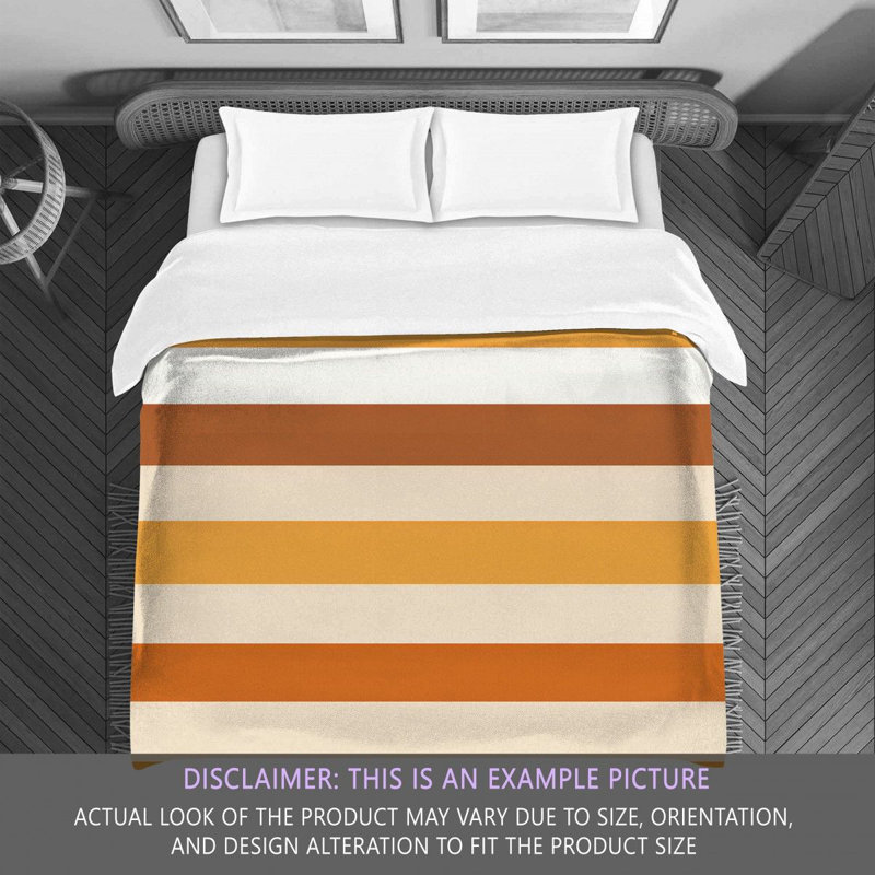 Striped Comforter, Brown/Orange, Queen Comforter