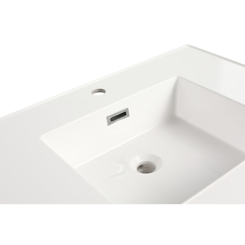 Bathroom Vanity Resin 30 Inch Basin - Gel Basin, White, 28.77 In. Depth, 17.84 Width, 5.1 Height, 43.72 Lb, Long-lasting Appeal For & Long-lasting, Deep, Wide, Tall, Easy Sanitizing