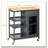 30" Rolling Kitchen Island with Wine Rack