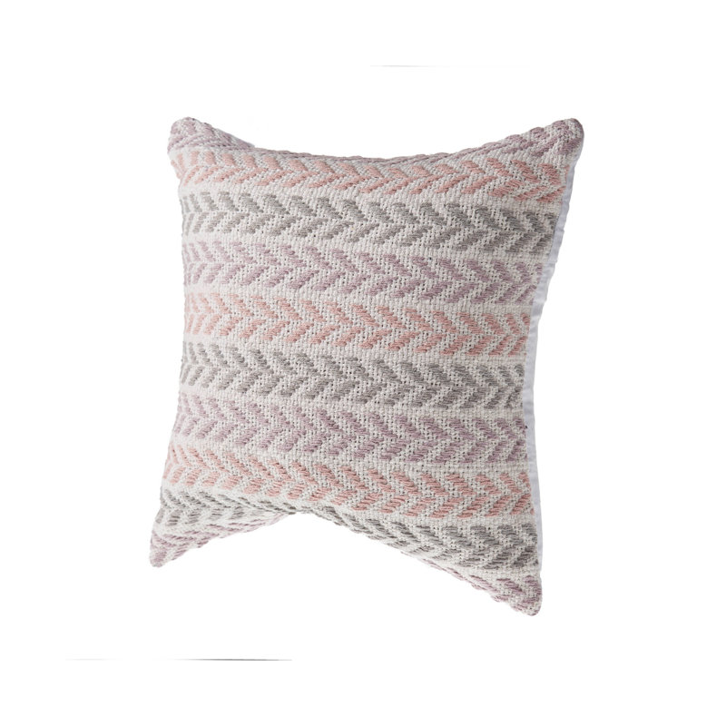 Coussin 100% coton tissé à la main, Mauve / Rose, Housse de coussin seulement - sans coussin