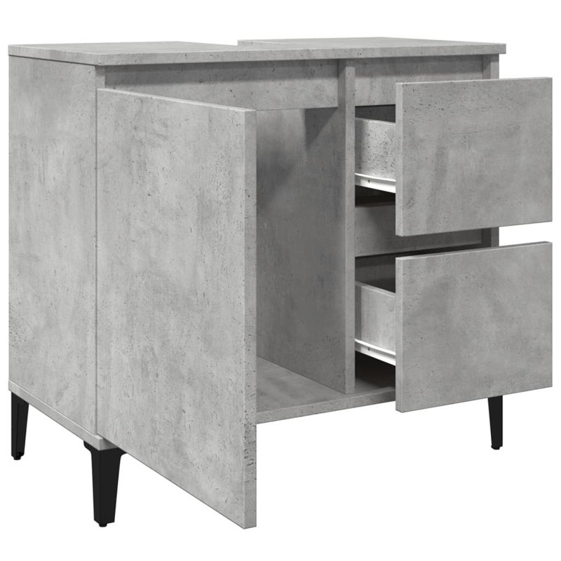 Rudolphus 65cm Single Bathroom Vanity Base Only, Concrete Grey