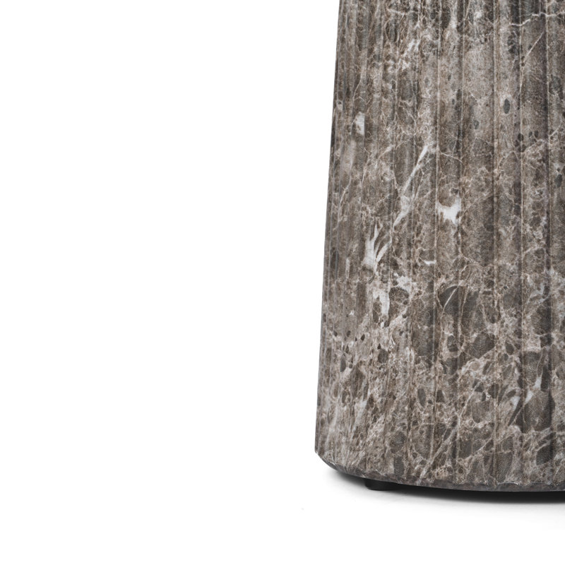 Foundry Select Tithi Faux Emperador Marble Concrete Bistro Table For Indoor And Outdoor Use