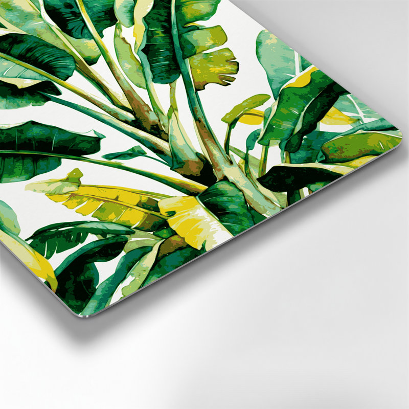 Aquarelle botanique 55, art mural en métal beige, H 12 po x l 12 po