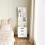 Armoire de rangement multimédia 51,2 po, blanc crème, salon
