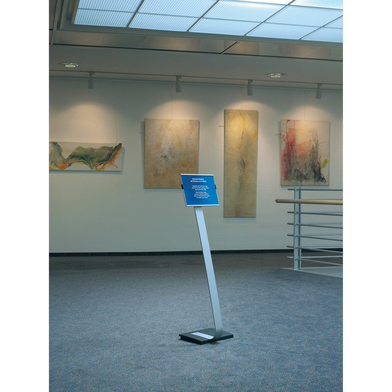 Aluminum and Cast Iron Rotating Floor Sign Holder