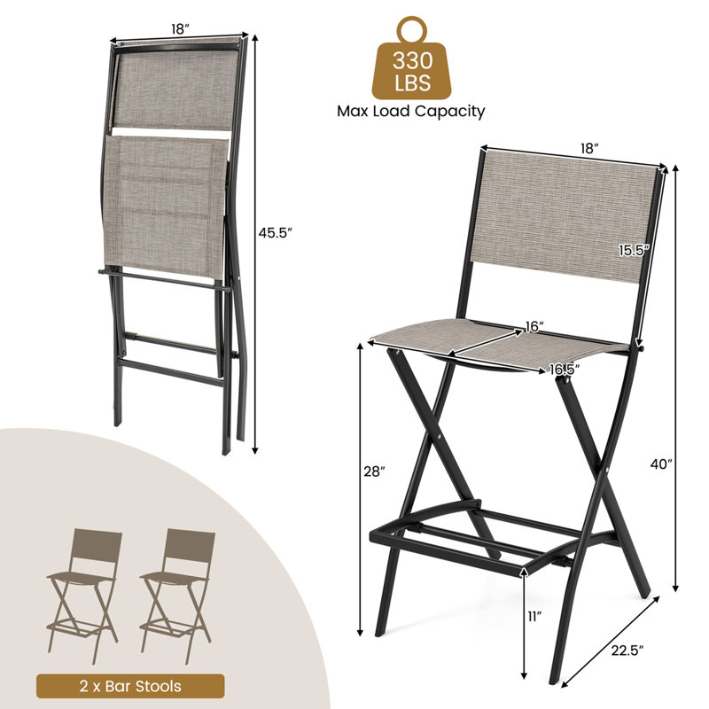 Eyota Counter Stool with Metal Frame, Coffee
