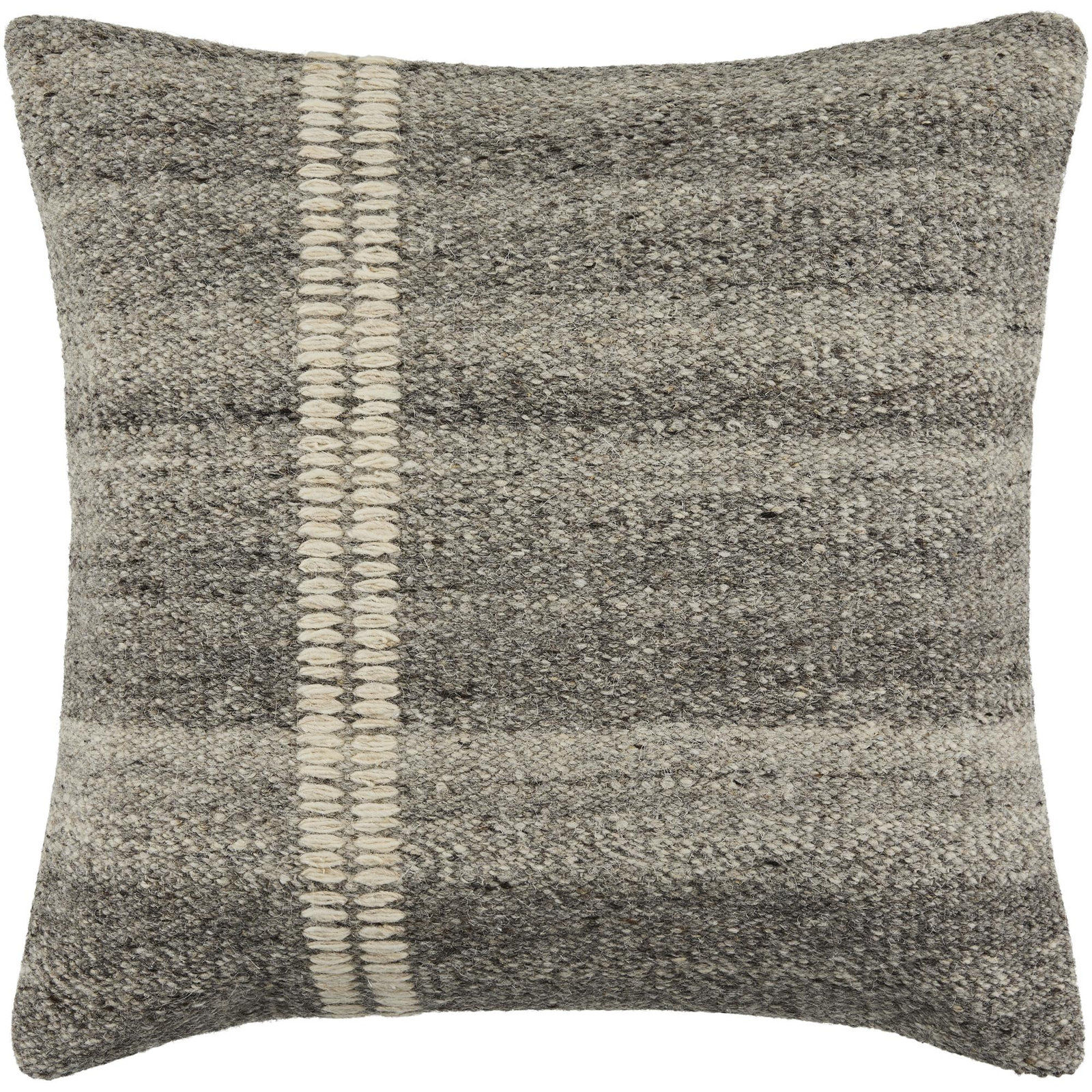 Jundah Accent Pillow, Gray, Square 20", Duck Down