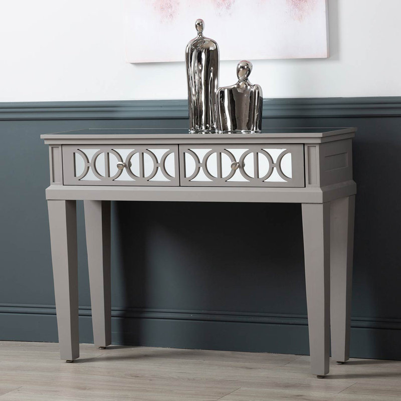 Bruen 82cm Slim Console Table for Living Room Furniture, 2 Drawers Wooden Hallway Table