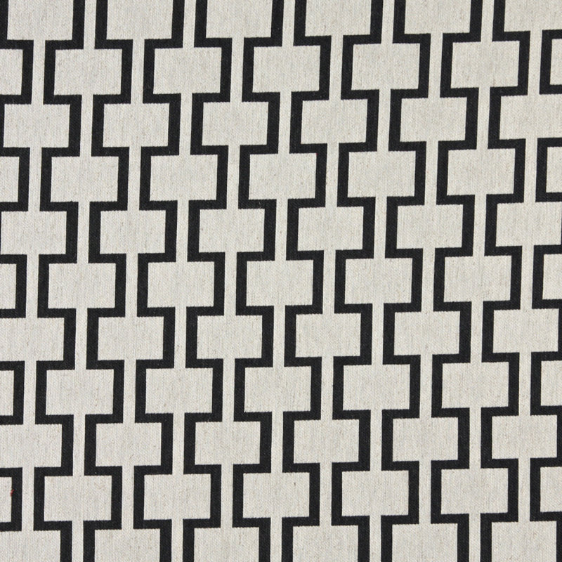 Tissu de lin géométrique, Noir 1