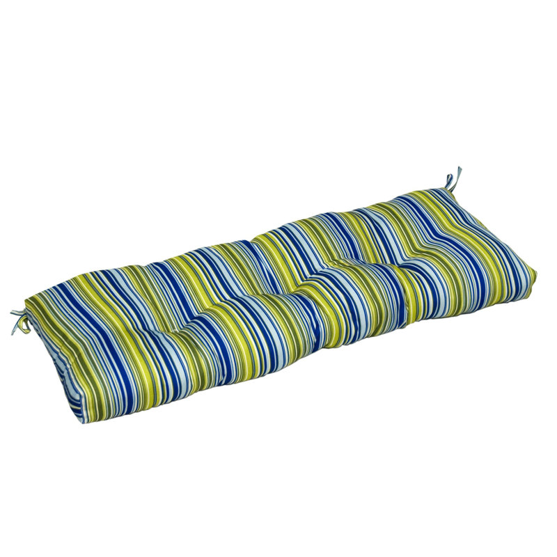 Coussin de banc d'intérieur à rayures vives de 44 po