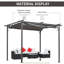 Outsunny 3 x 3(m) Metal Retractable Pergola with Roof-55792765