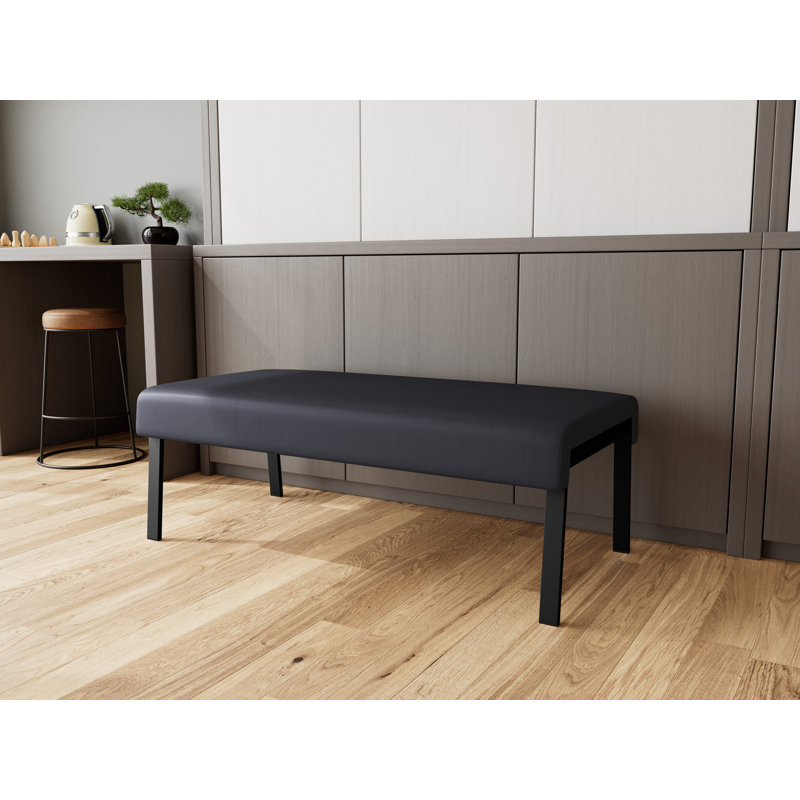 Banc en métal 2 places Waterfall, Noir, Noir Patriot Plus - nettoyez le vinyle avec un lin