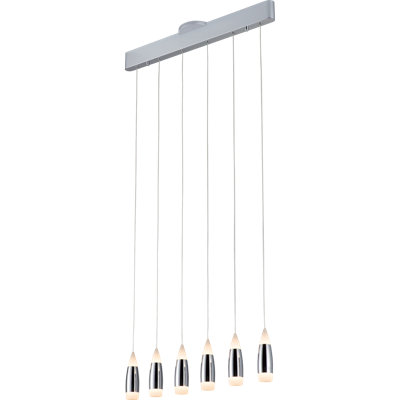 Luminaire suspendu en chrome poli à 1 lumière Baziliu