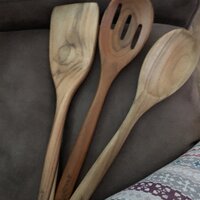 Anolon Teak Wood Cooking Tools 13-Inch Utensils Set, 3 Piece