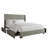 Full Platform Bed with Storage Grey Velvet-374574622-374574619