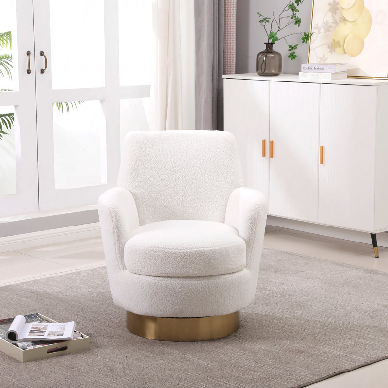 Fauteuil demi-tonneau pivotant, Polyester gris