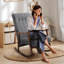 Chaise berçante avec pieds en bois massif-1436762772