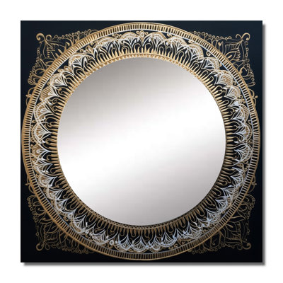 Orlee - Boho Mandala Square Living Room Wall Mirror Art