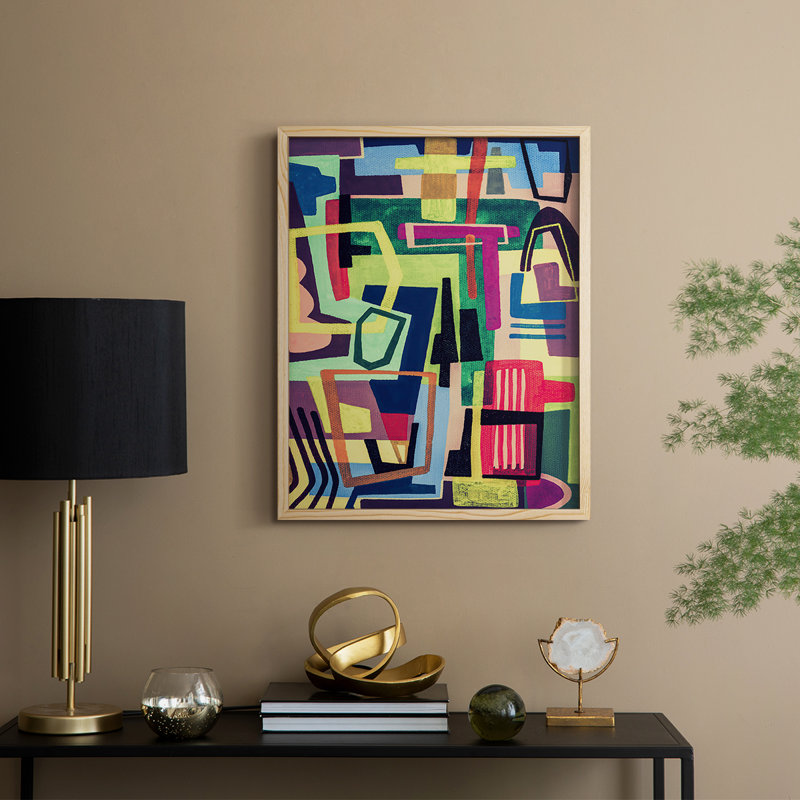 Connected Colors I Framed Print - Solid Wood