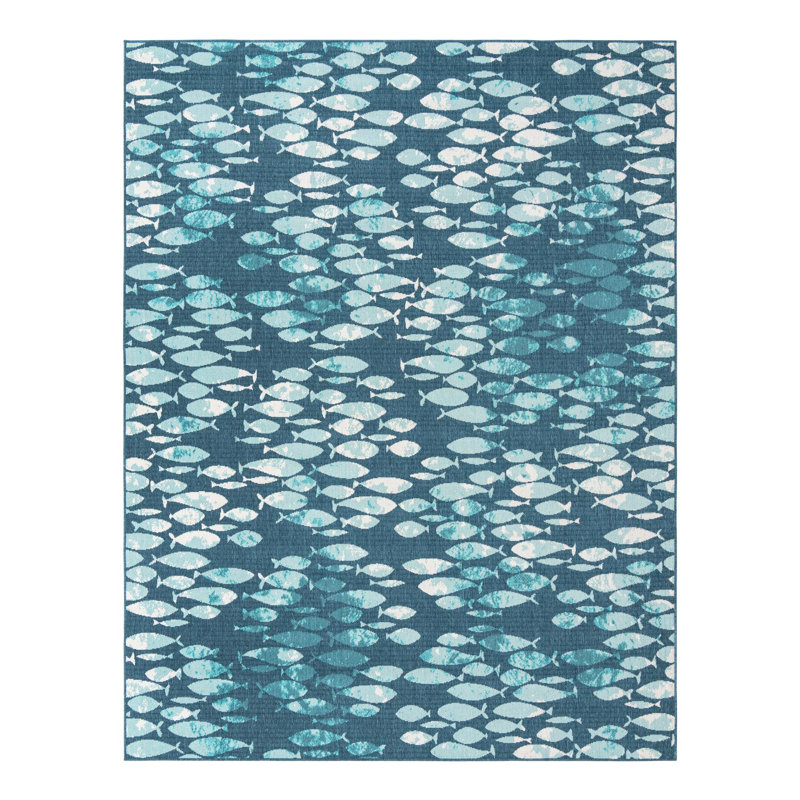 Tapis d'extérieur intérieur / extérieur Coastal, Rectangle 9 pi x 12 pi