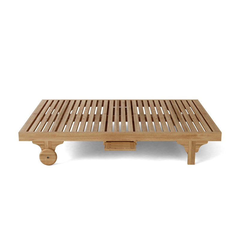 Chaise longue inclinable en teck Bel-Air