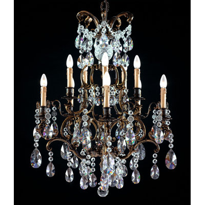 Oxide 10-Light Candle Style Tiered Chandelier