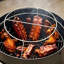 Barbecue fumoir vertical 3 en 1 au charbon de bois avec une surface de cuisson de 400 pouces carrés, barbecue portatif noir