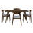 5-Piece Dining Set 1 Table 4 Chairs, Rubberwood Frame, Faux Wood Tabletop, Retro - Elegant For Kitchen & Family Dining-1408984264-1408984265-1408984276