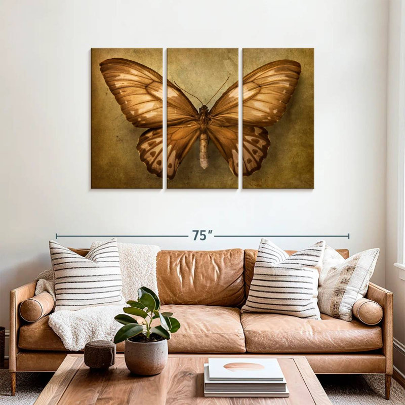 Papillon rétro, H 36 po x l 57 po