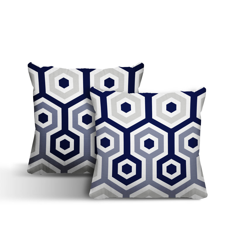  Coussin intérieur / extérieur, L 17 po x H 17 po, Bleu marine
