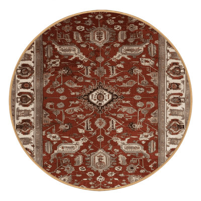 Machine Washable Persian Brown Area Rug