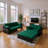 71" Upholstered 3-in-1 Convertible Pull Out Queen-size Sleeper Sofa Bed-1414239616
