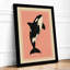 Leaping Orca Mid-Century - Framed Print-1340223721-1340223731