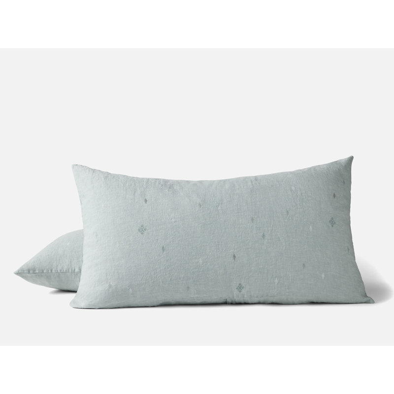 Cambria Sham, King, Pacific Blue Chambray w/ Multi