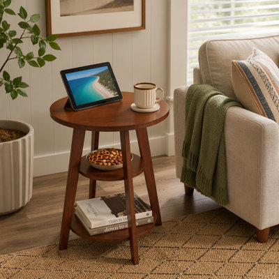 Solid Wood Top End Table