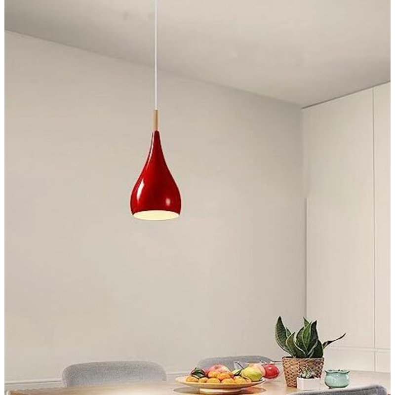 Byrd 1 - Light White Pendant, Red