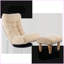Fauteuil inclinable Lazy - dossier réglable Appui-tête, base rotative à 360 ° pour adultes / enfants | Blanc | Courbé