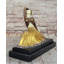 Danseuse Art Nouveau Chiparus en jupe longue - sculpture en bronze à patine dorée