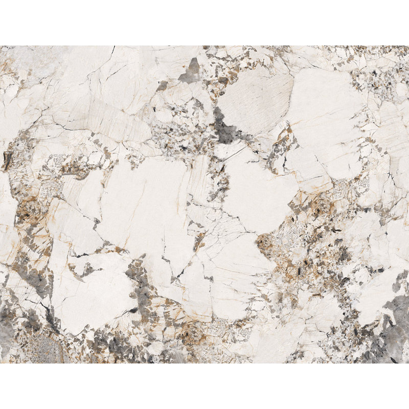 Carreaux de sol intérieurs imperméables HD 1101 SPC - 4 pièces, H 7,8 pi x l 3,11 pi, Marbre blanc alpin A, 7,8 x 3,11 pi